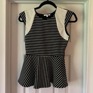 Striped peplum top